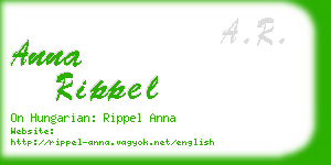 anna rippel business card